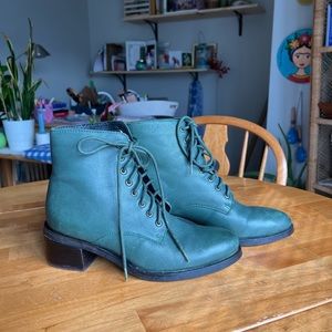 Handmade in India green bootie